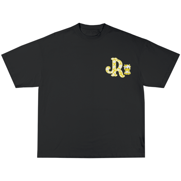 GREY CWPRNT YELLOW T-SHIRT